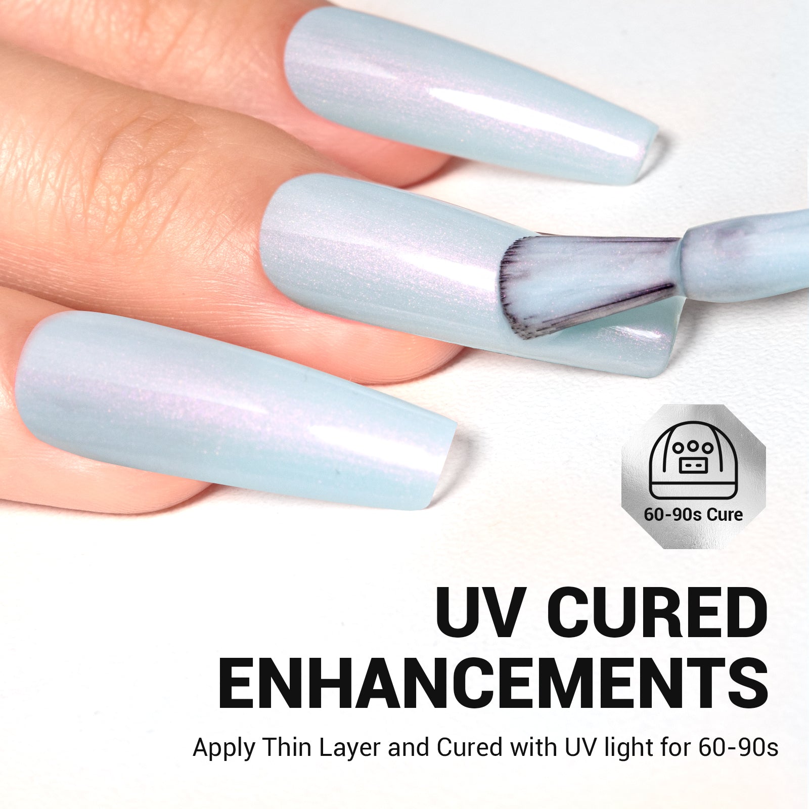 A1102 Blue Shimmer - TPO-Free Thick Gel Nail Polish(15ml) - 图片5