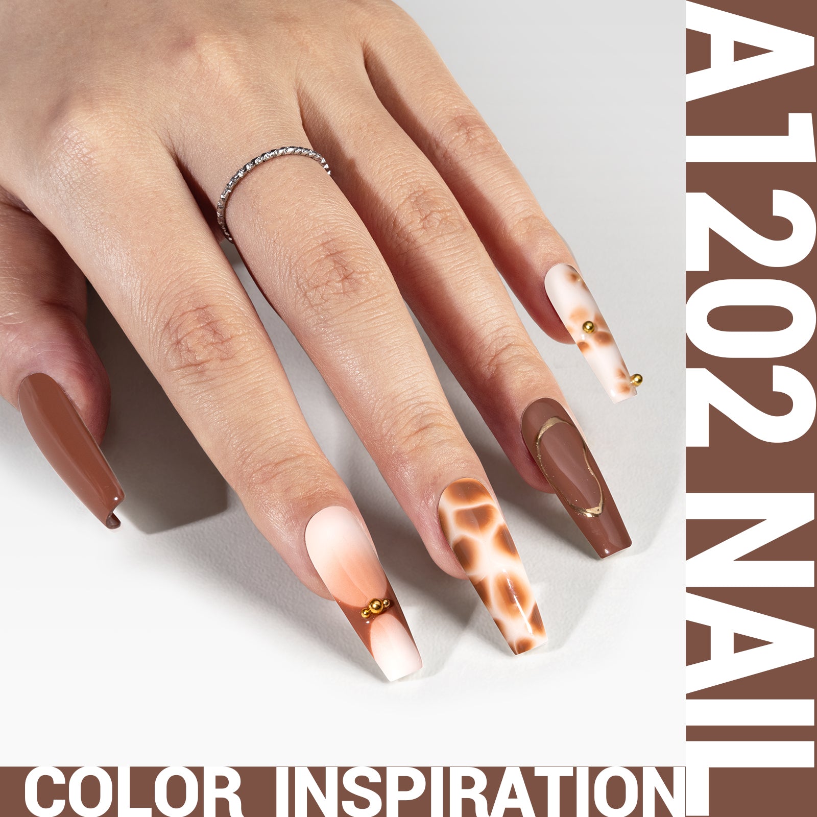 A1202 Brown - TPO-Free Thick Gel Nail Polish(15ml) - 图片2