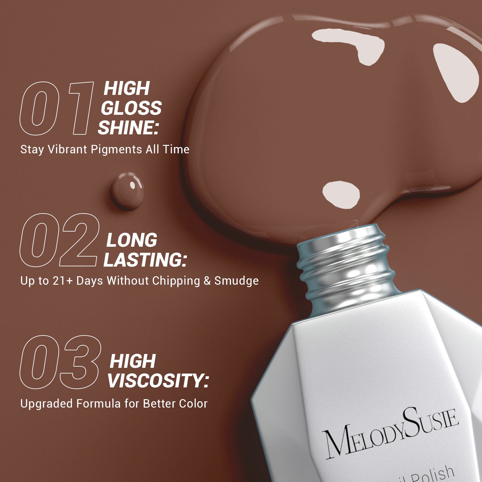 A1202 Brown - TPO-Free Thick Gel Nail Polish(15ml) - 图片3