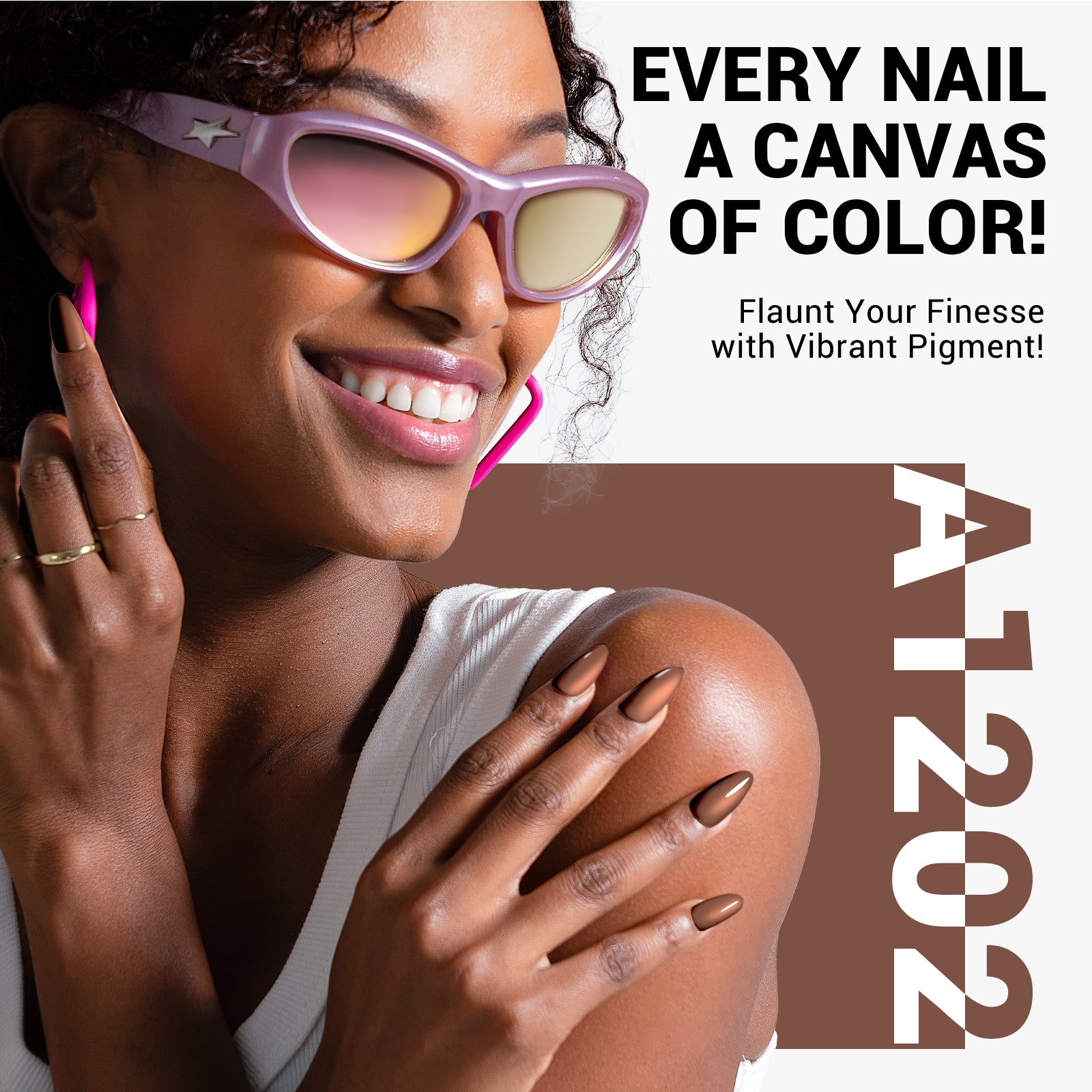 A1202 Brown - TPO-Free Thick Gel Nail Polish(15ml) - 图片4