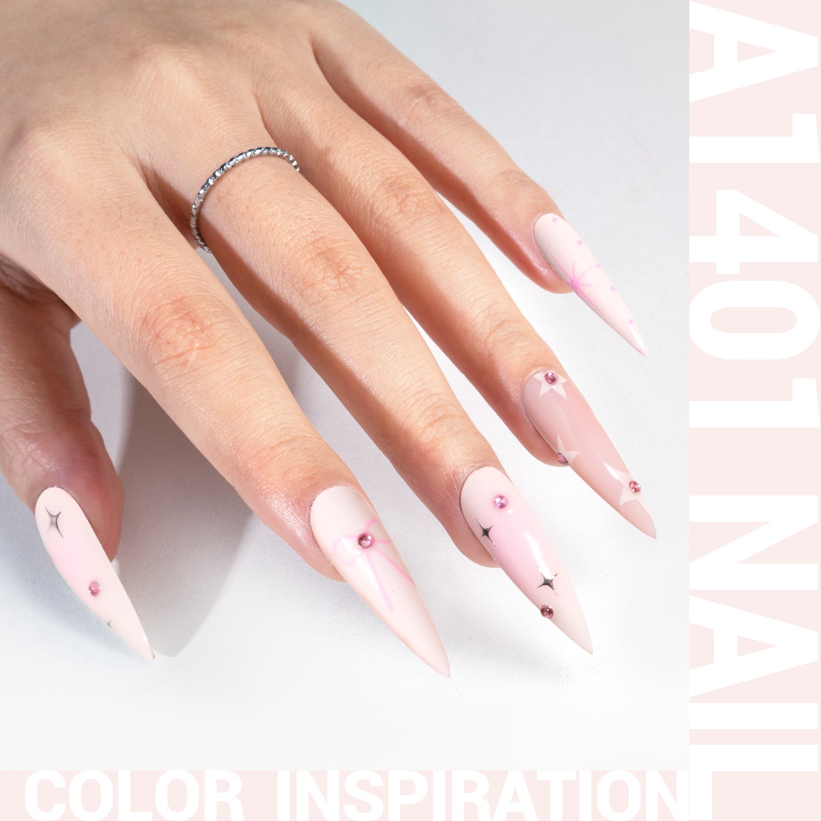 A1401 Pink White - TPO-Free Thick Gel Nail Polish(15ml) - 图片2