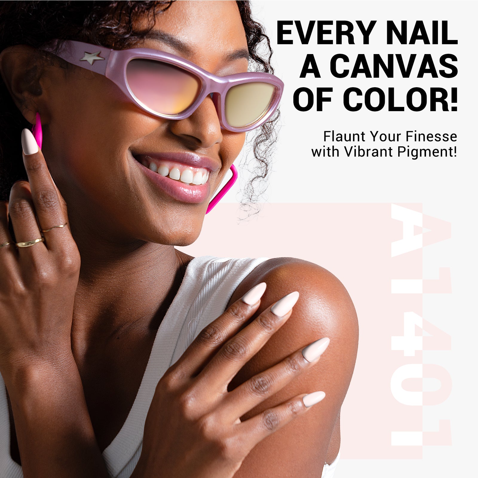 A1401 Pink White - TPO-Free Thick Gel Nail Polish(15ml) - 图片4