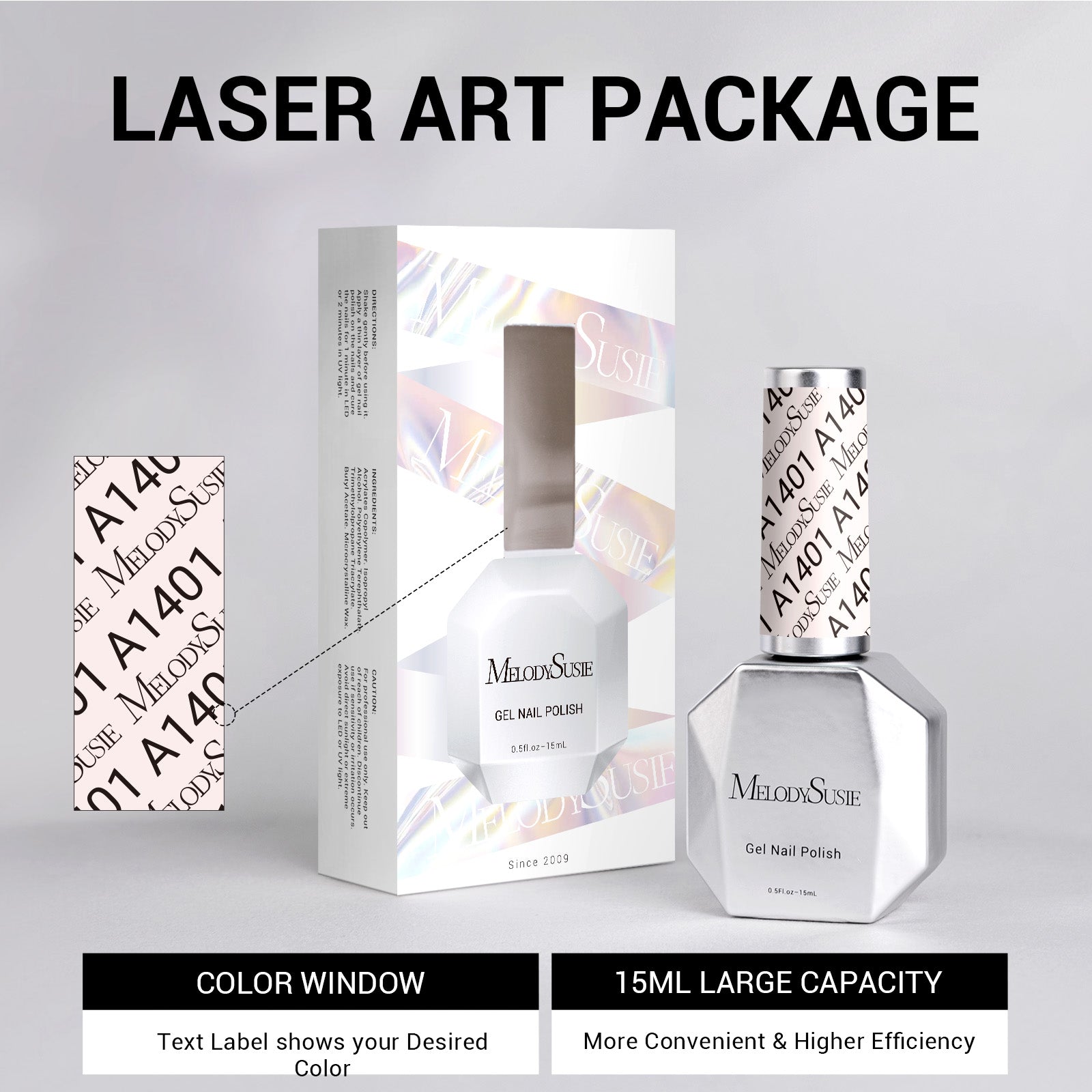 A1401 Pink White - TPO-Free Thick Gel Nail Polish(15ml) - 图片6