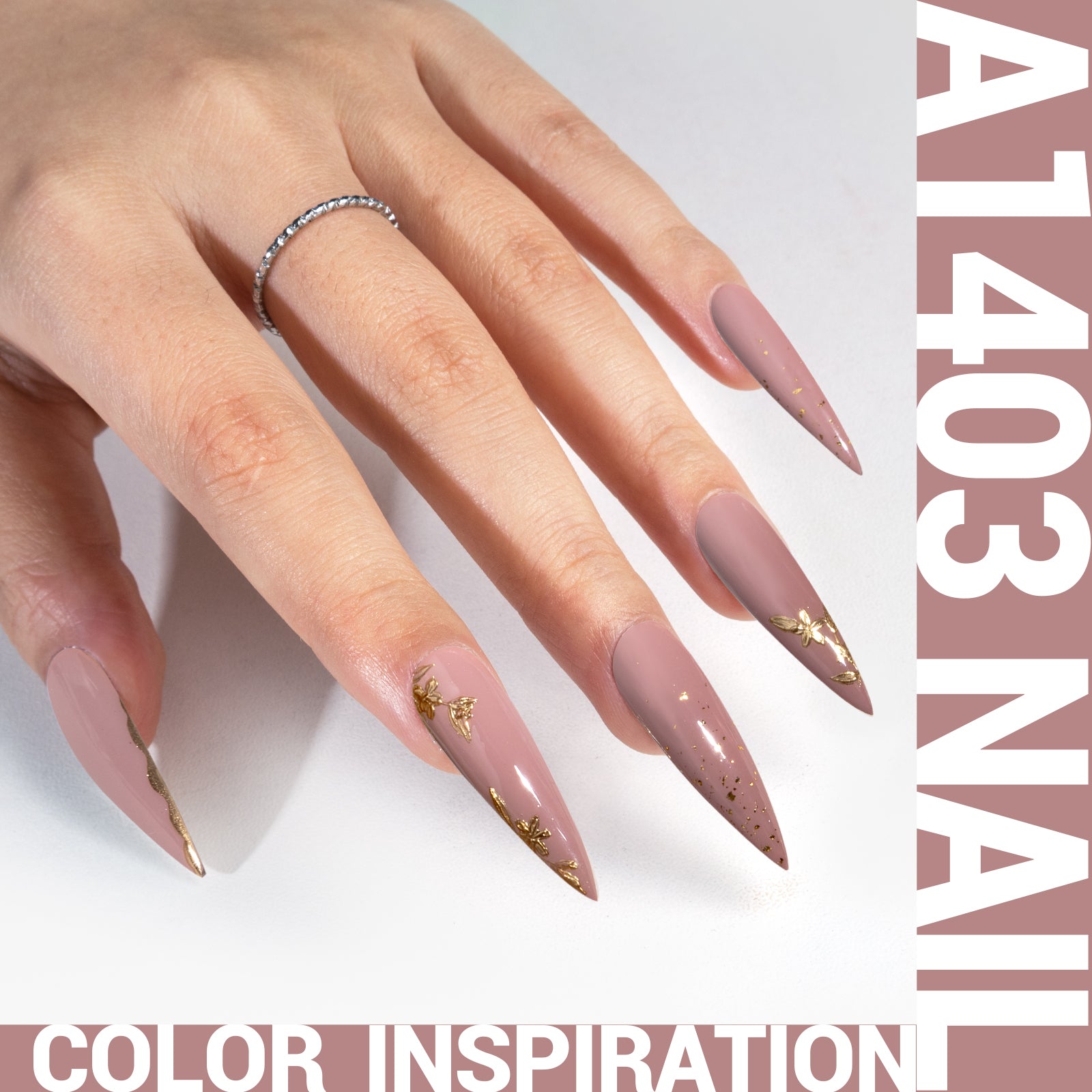 A1403 Gray Pink - TPO-Free Thick Gel Nail Polish(15ml) - 图片2