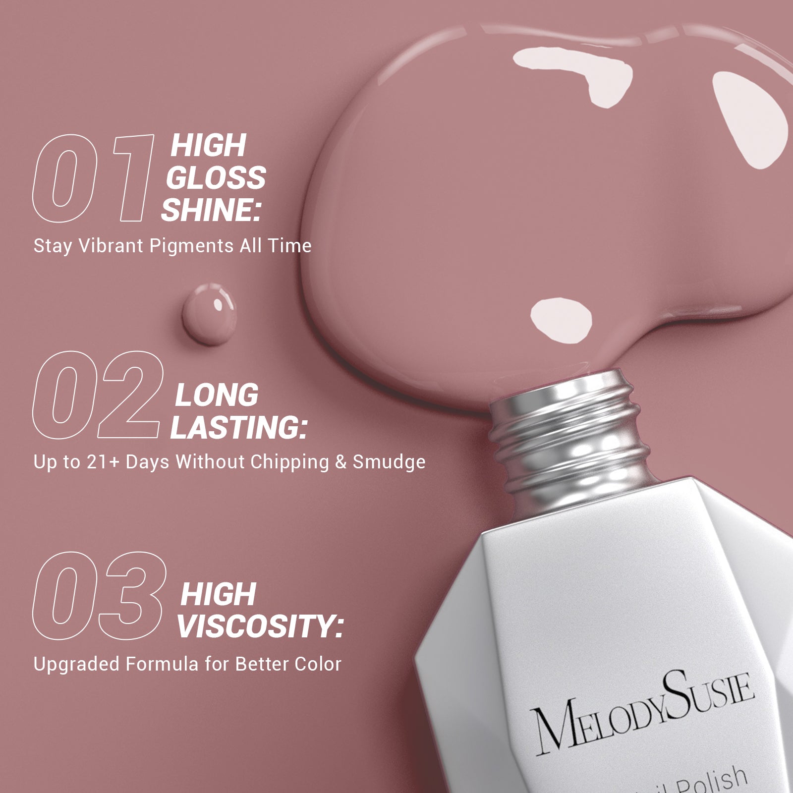 A1403 Gray Pink - TPO-Free Thick Gel Nail Polish(15ml) - 图片3