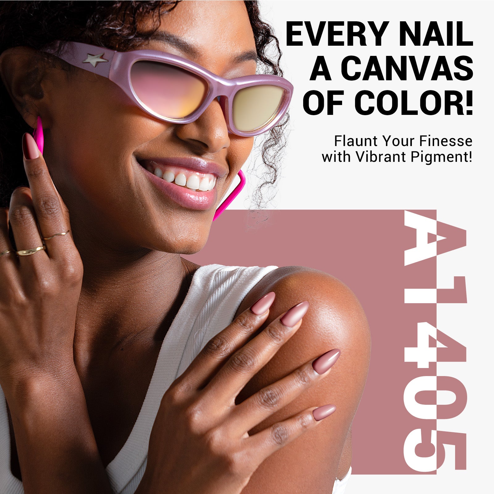 A1405 Pink - TPO-Free Thick Gel Nail Polish(15ml) - 图片4