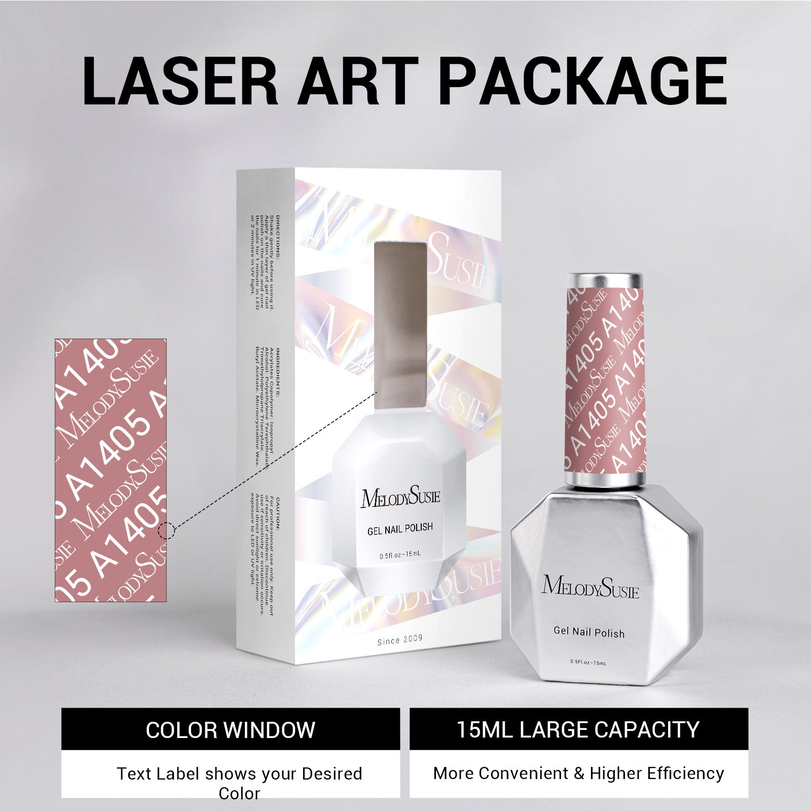 A1405 Pink - TPO-Free Thick Gel Nail Polish(15ml) - 图片6