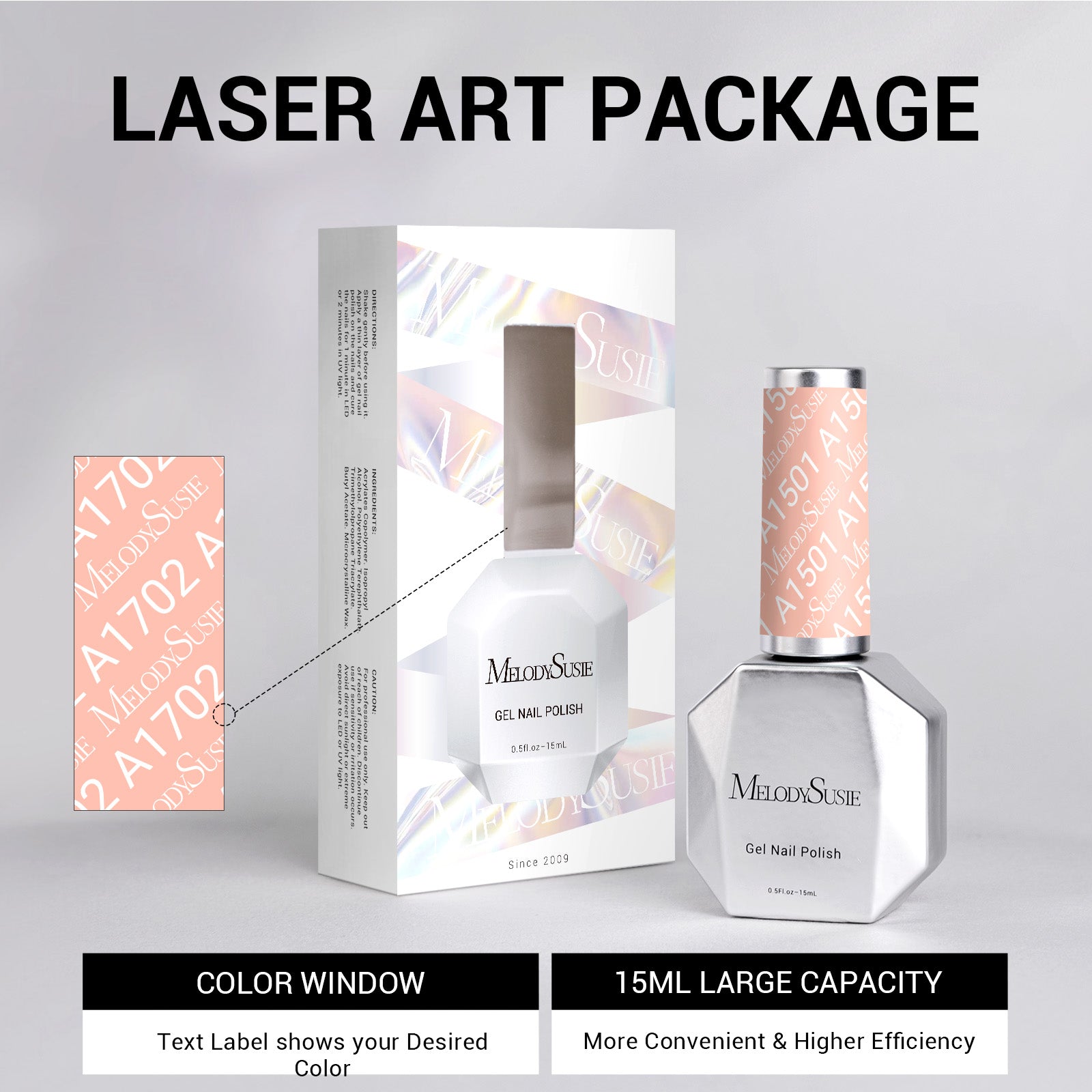 A1501 Orange Pink - TPO-Free Thick Gel Nail Polish(15ml) - 图片6