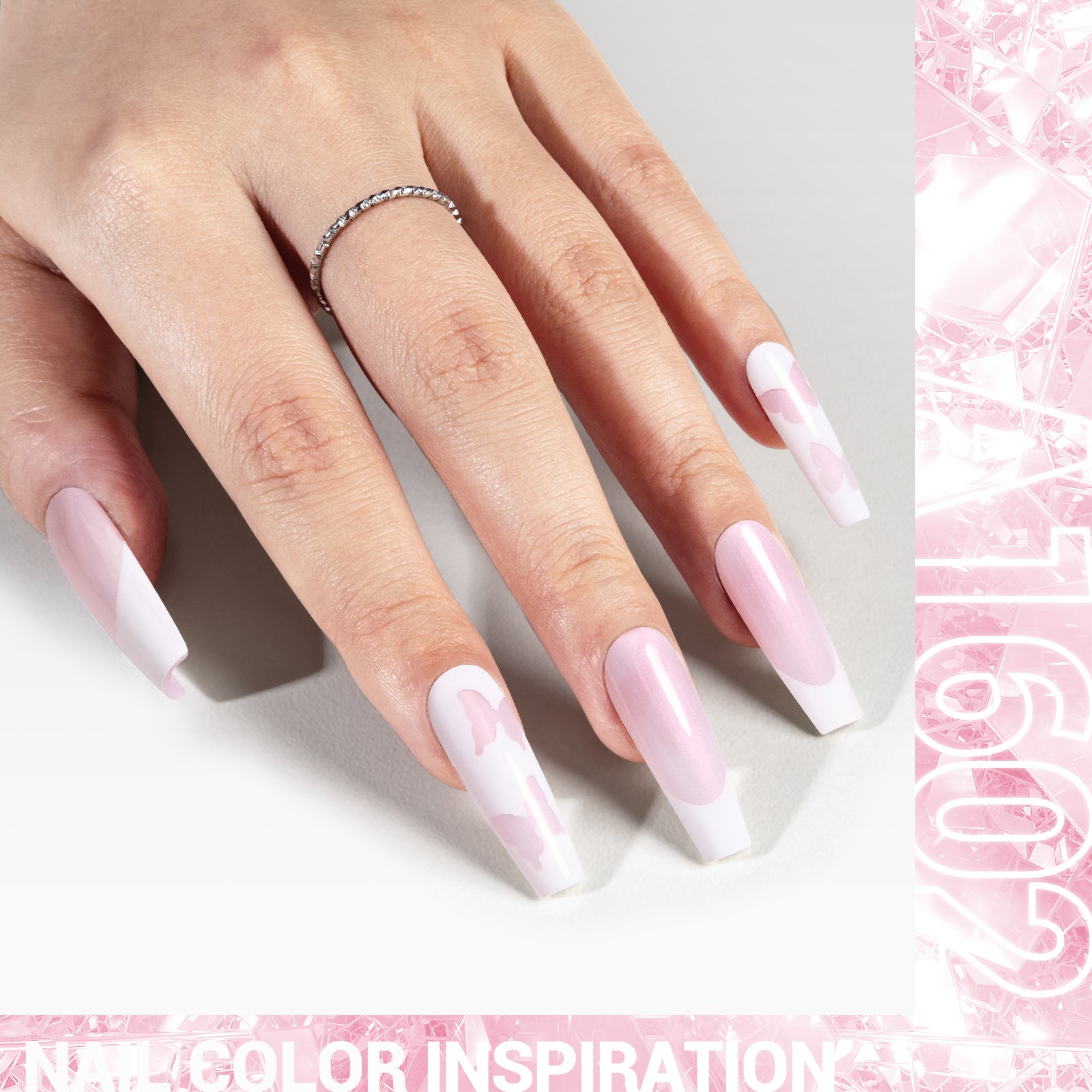 A1602 Baby Pink Shimmer - TPO-Free Thick Gel Nail Polish(15ml) - 图片2