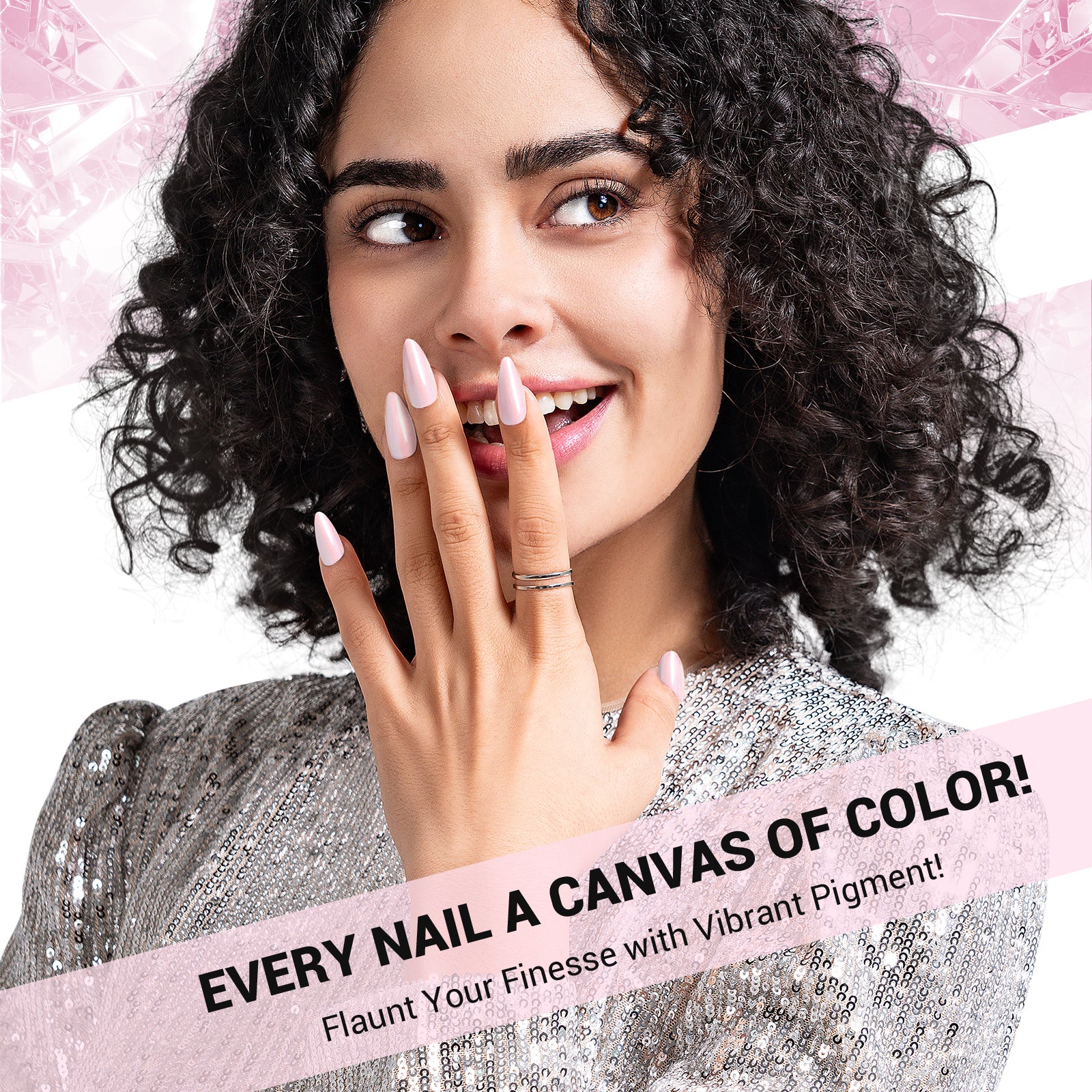 A1602 Baby Pink Shimmer - TPO-Free Thick Gel Nail Polish(15ml) - 图片4