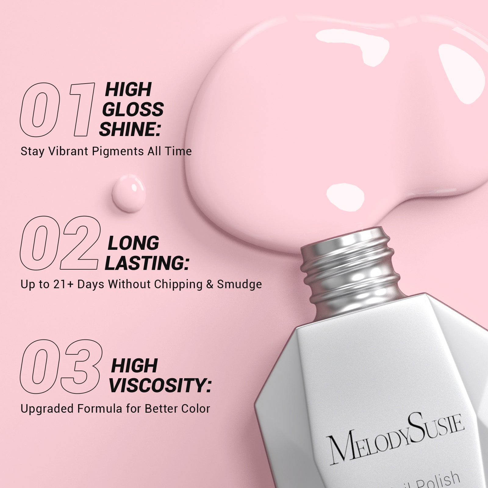 A1603 Milky Pink - TPO-Free Thick Gel Nail Polish(15ml) - 图片3