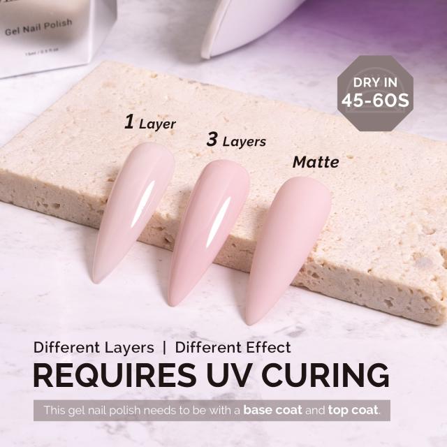 A2402 Milky Pink - TPO-Free Faster UV Curing Gel Nail Polish(15ml)
