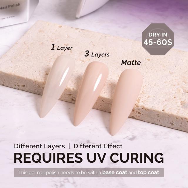 A2403 Pale Petal - TPO-Free Faster UV Curing Gel Nail Polish(15ml)