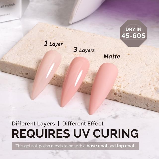 A2404 Pink Hibiscus - TPO-Free Faster UV Curing Gel Nail Polish(15ml)