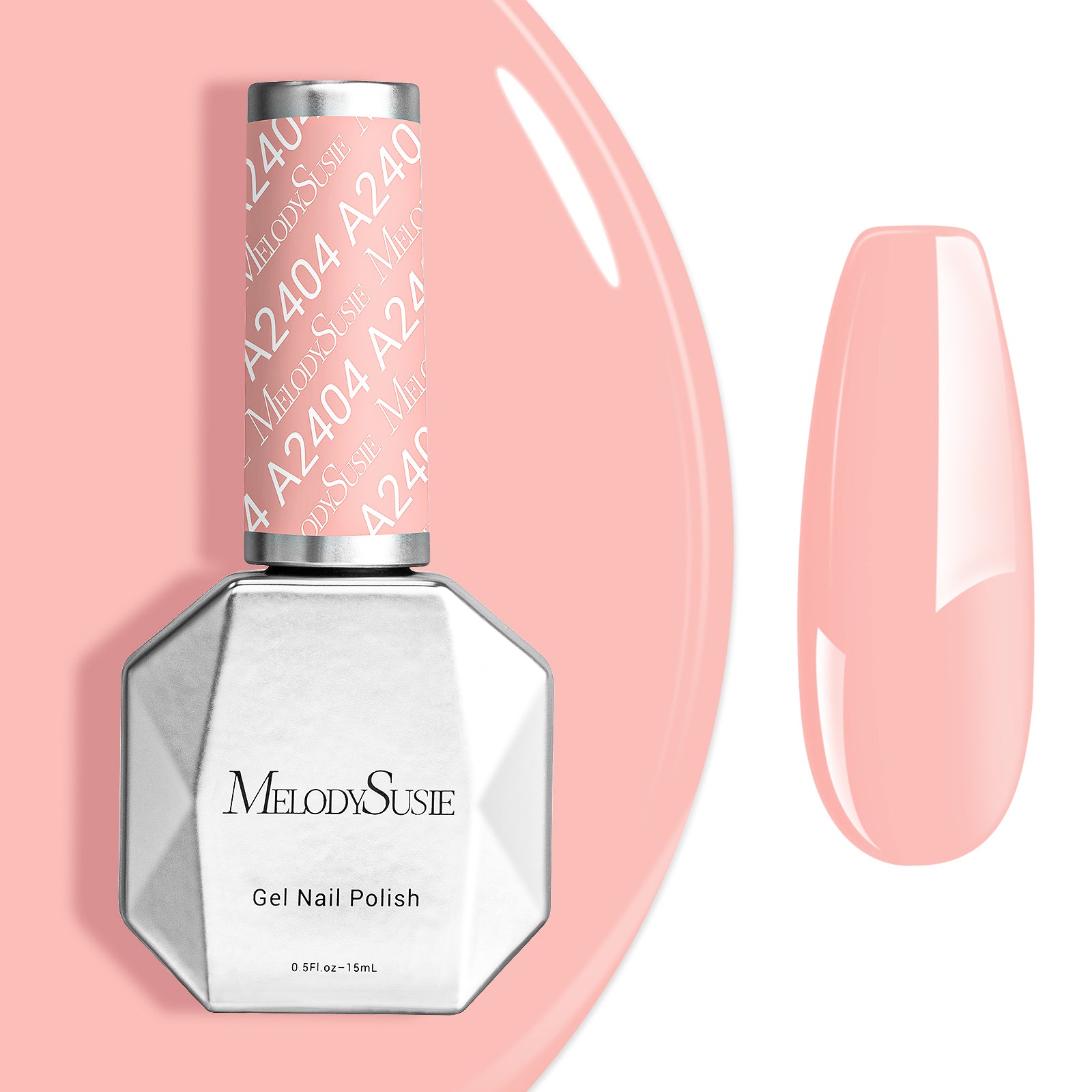 A2404 Pink Hibiscus - TPO-Free Faster UV Curing Gel Nail Polish(15ml)