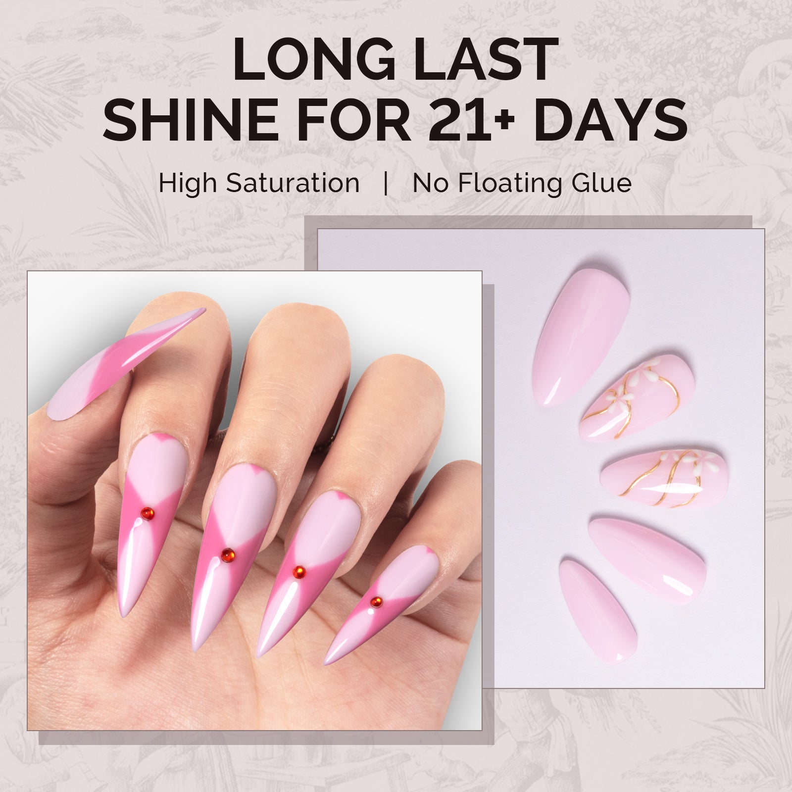 A2601 Creamy Pink - TPO-Free Faster UV Curing Gel Nail Polish(15ml) - 图片4