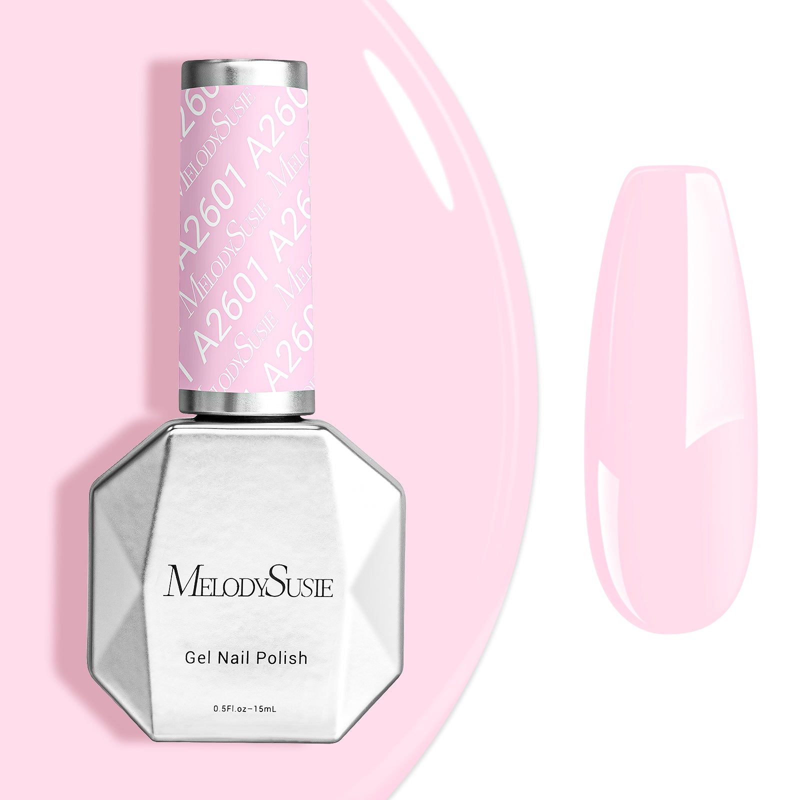 A2601 Creamy Pink - TPO-Free Faster UV Curing Gel Nail Polish(15ml)