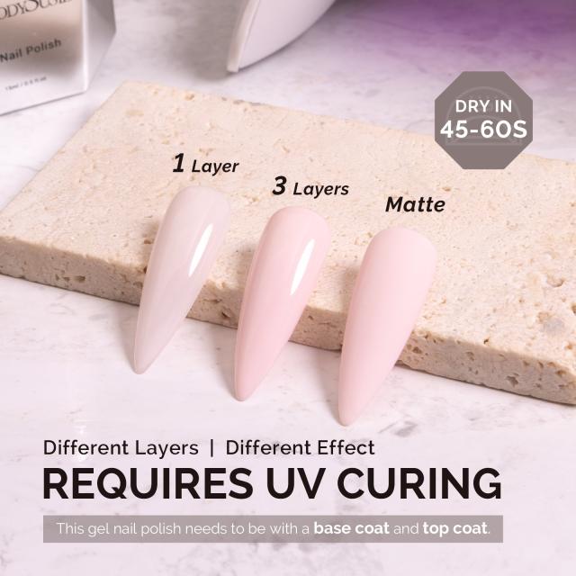 A2602 Baby Pink - TPO-Free Faster UV Curing Gel Nail Polish(15ml)