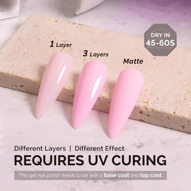 A2604 Bright Pink - TPO-Free Faster UV Curing Gel Nail Polish(15ml)