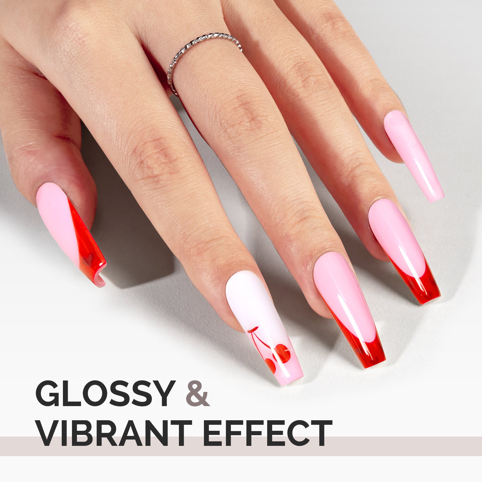 A2605 Party Streamer Pink - TPO-Free Faster UV Curing Gel Nail Polish(15ml) - 图片5