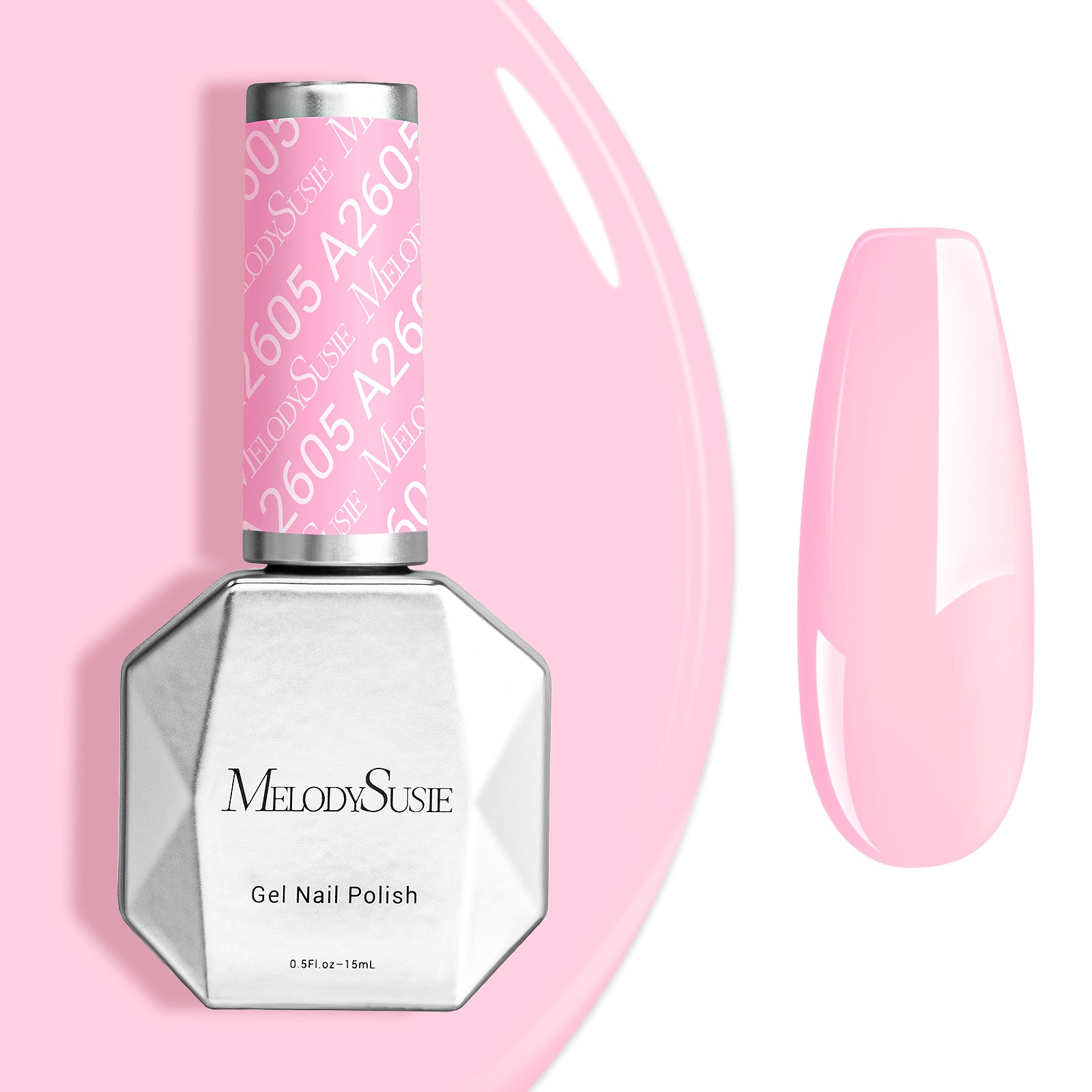 A2605 Party Streamer Pink - TPO-Free Faster UV Curing Gel Nail Polish(15ml)