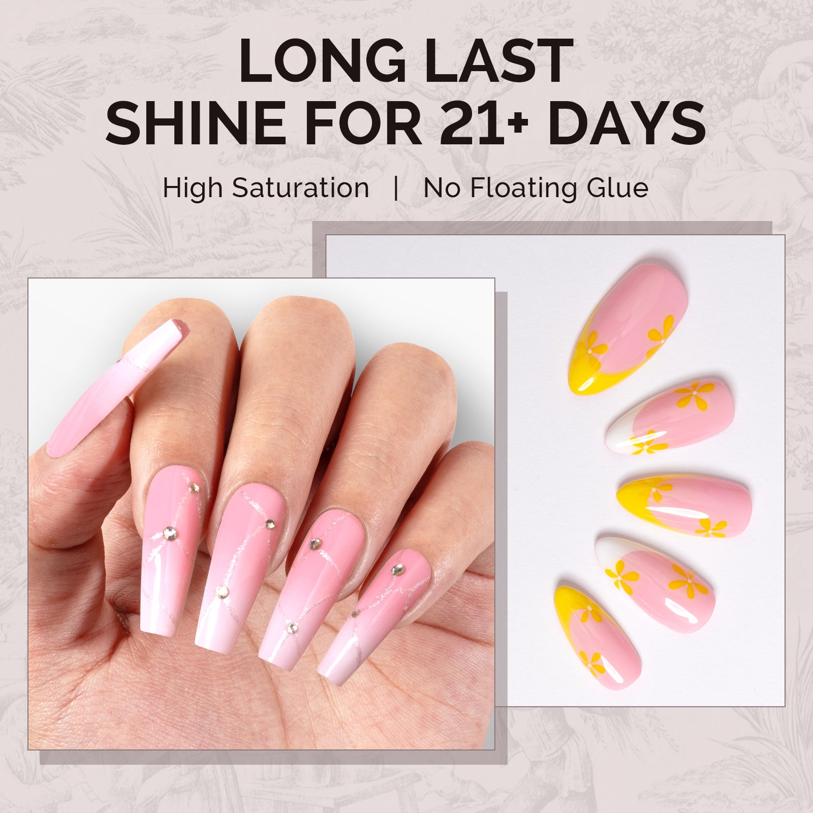 A2606 Misted Rose - TPO-Free Faster UV Curing Gel Nail Polish(15ml) - 图片4