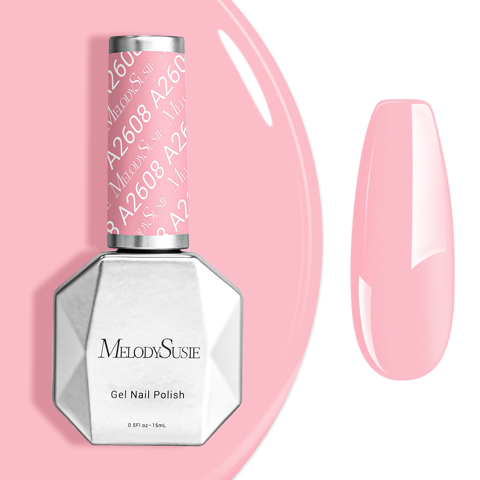 A2608 Pink Petals - TPO-Free Faster UV Curing Gel Nail Polish(15ml)