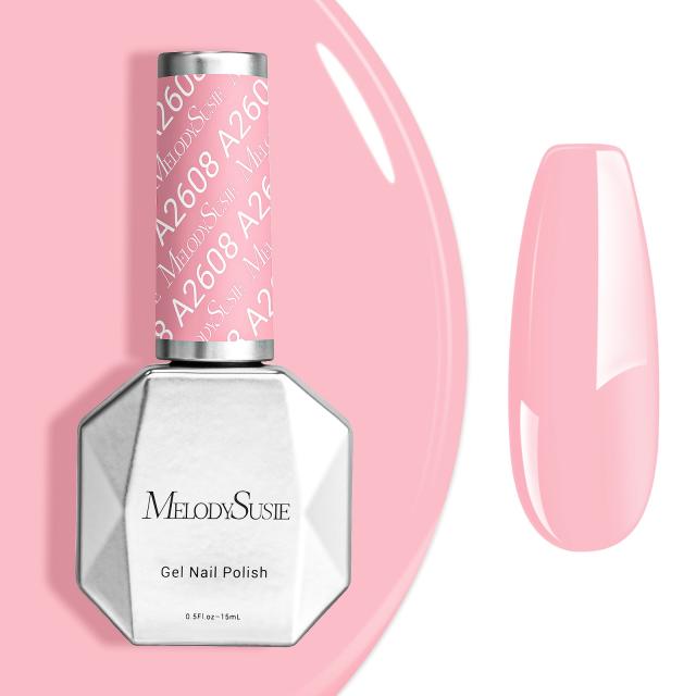 A2608 Pink Petals - TPO-Free Faster UV Curing Gel Nail Polish(15ml)