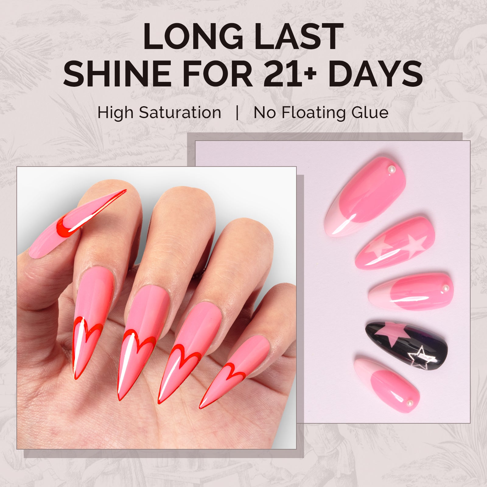 A2610 Deep Carnation - TPO-Free Faster UV Curing Gel Nail Polish(15ml) - 图片4