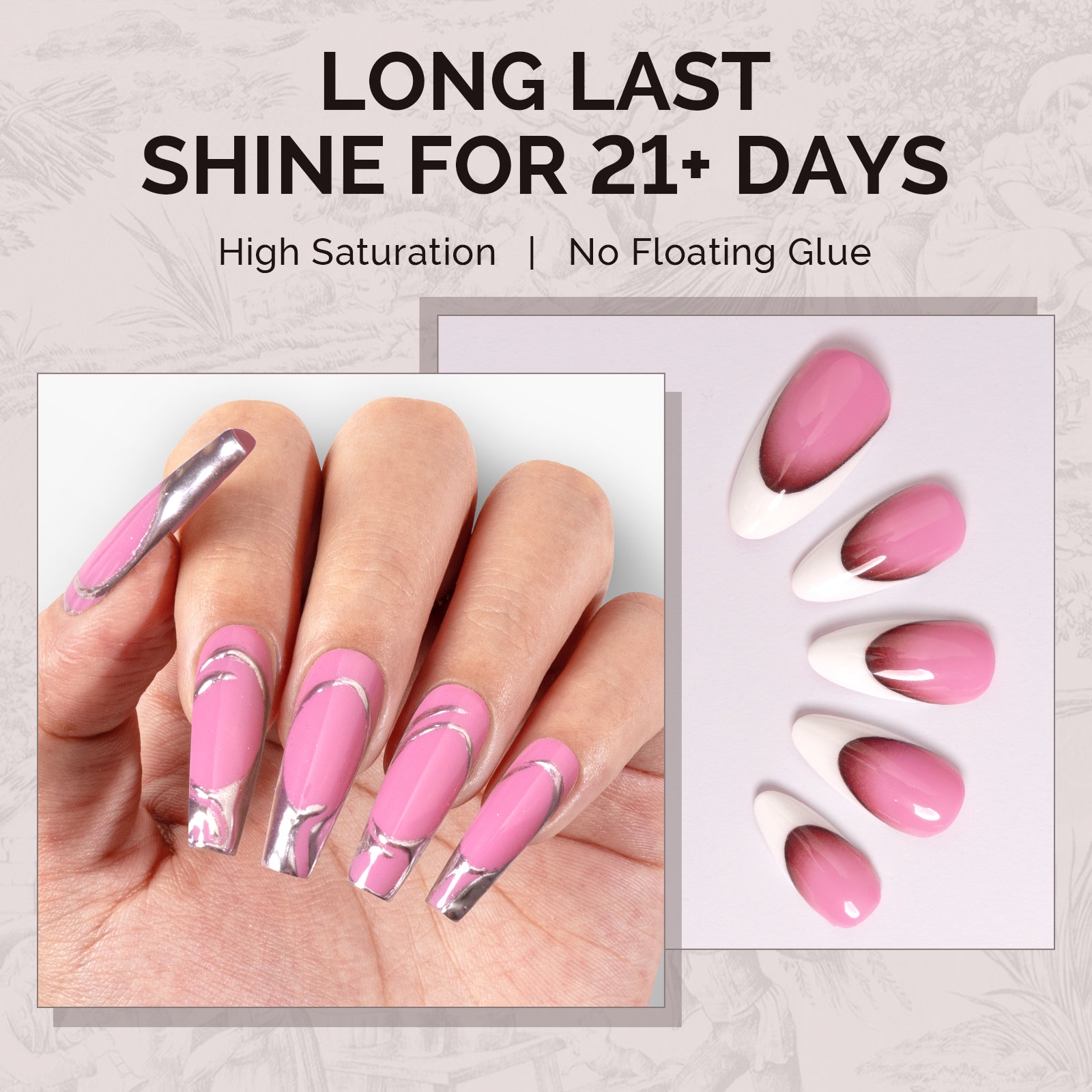 A2611 Tropical Rose - TPO-Free Faster UV Curing Gel Nail Polish(15ml) - 图片4