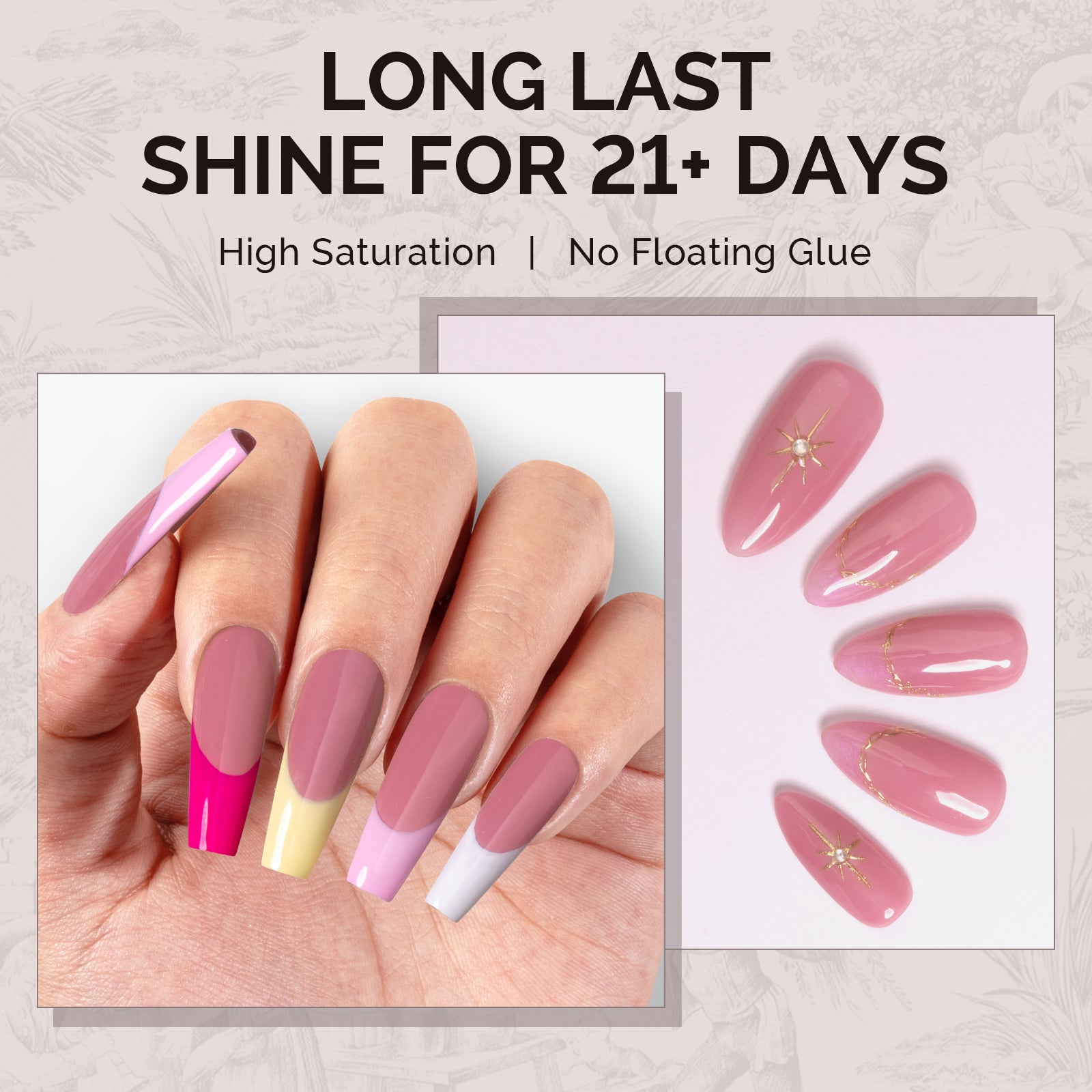 A2612 Jelly Pink - TPO-Free Faster UV Curing Gel Nail Polish(15ml) - 图片4