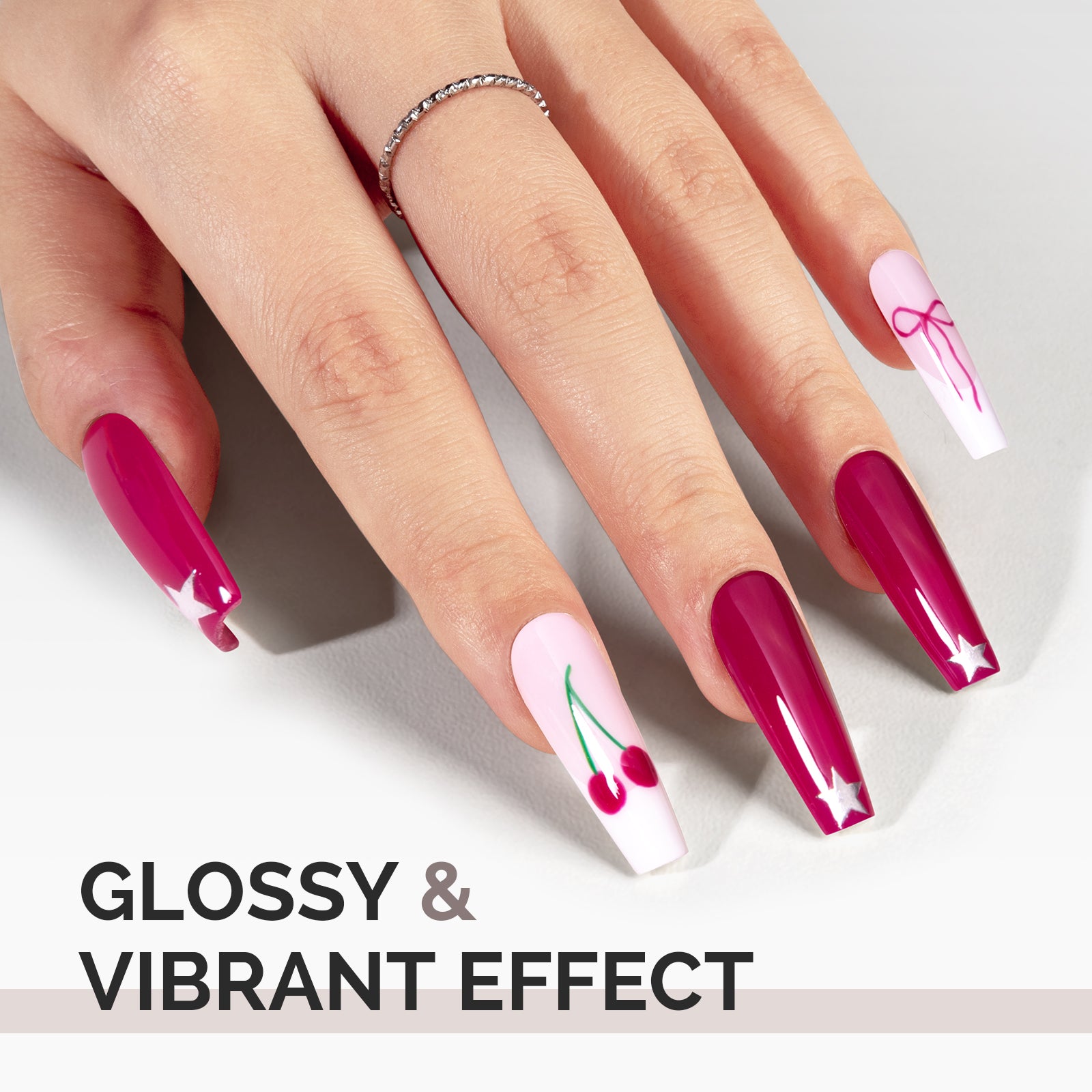 A2701 Confetti Glow Pink - TPO-Free Faster UV Curing Gel Nail Polish(15ml) - 图片5