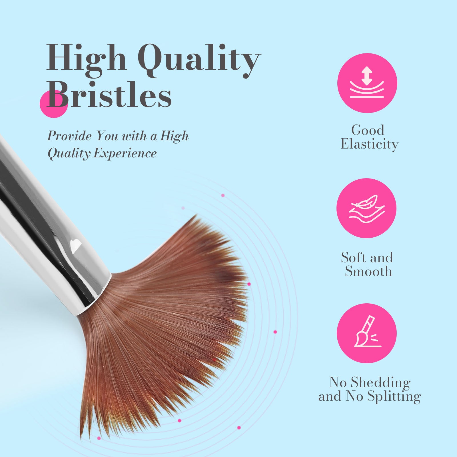 Acrylic Nail Brush Set (3Pcs) - Blue - 图片2