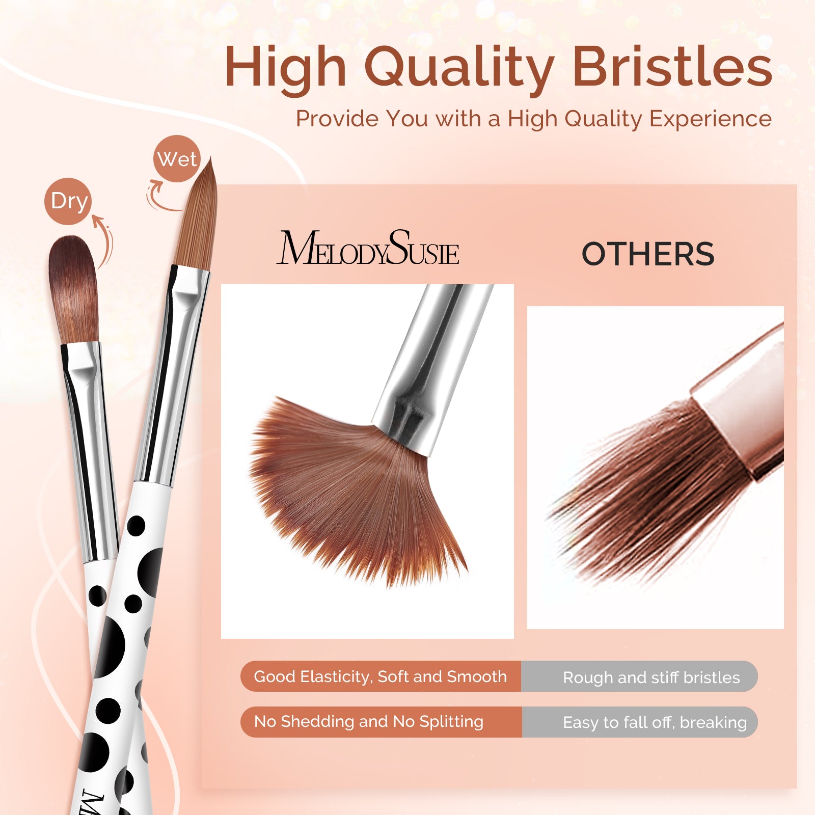 Acrylic Nail Brush Set 3Pcs - White - 图片4