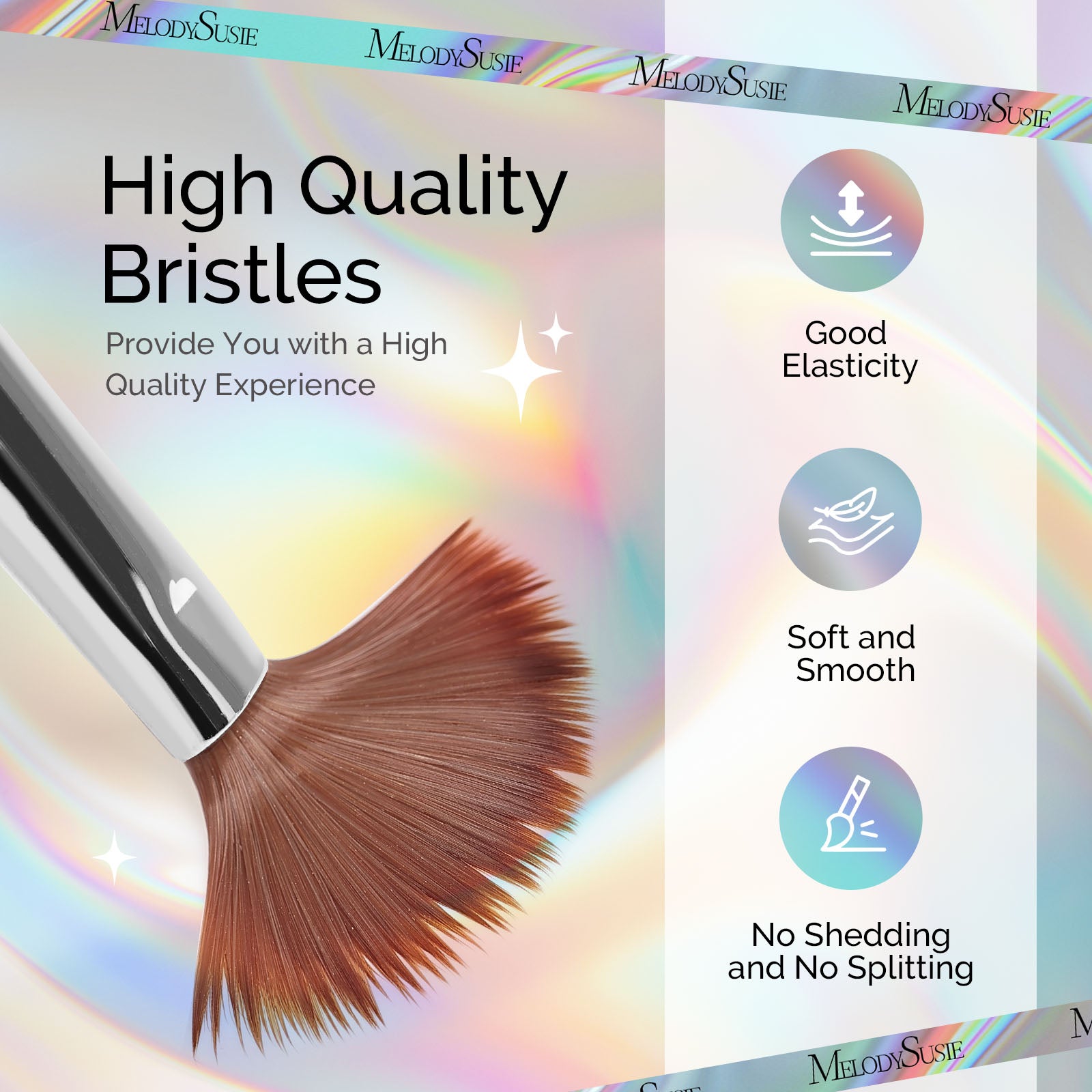 Acrylic Nail Brush Set (4Pcs) - Silver Color - 图片2