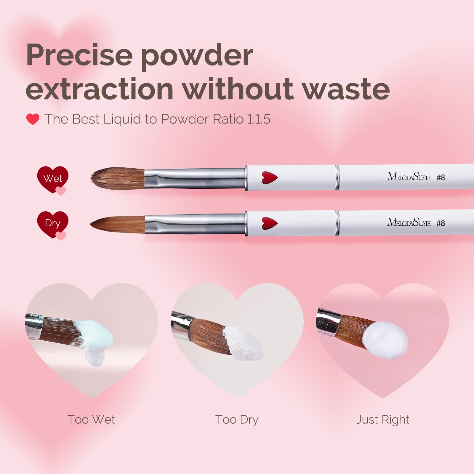 Acrylic Nail Brush Set (4Pcs) - White - 图片5