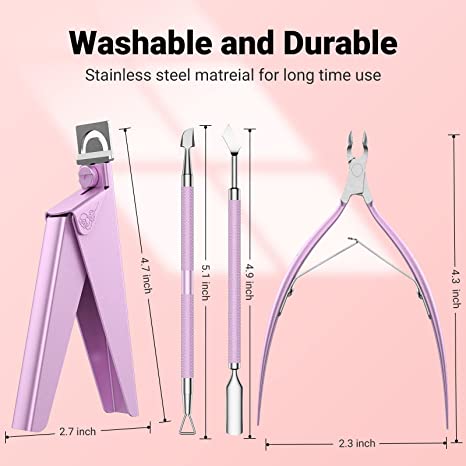 Acrylic Nail Clipper 4 in 1 Kit Pink - Image2