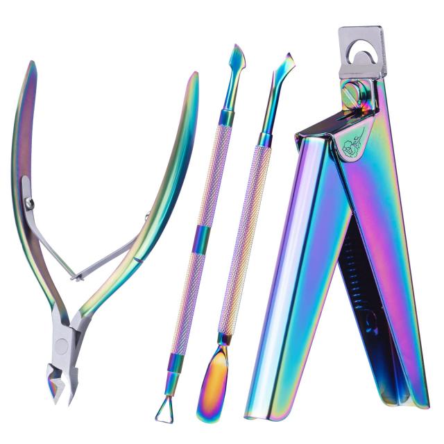 Acrylic Nail Clipper 4 in 1 Kit Pink