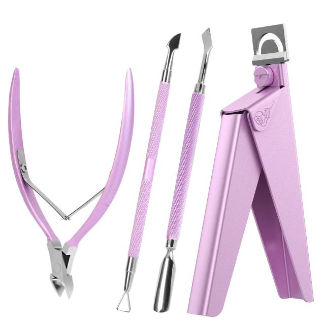 Acrylic Nail Clipper 4 in 1 Kit Pink
