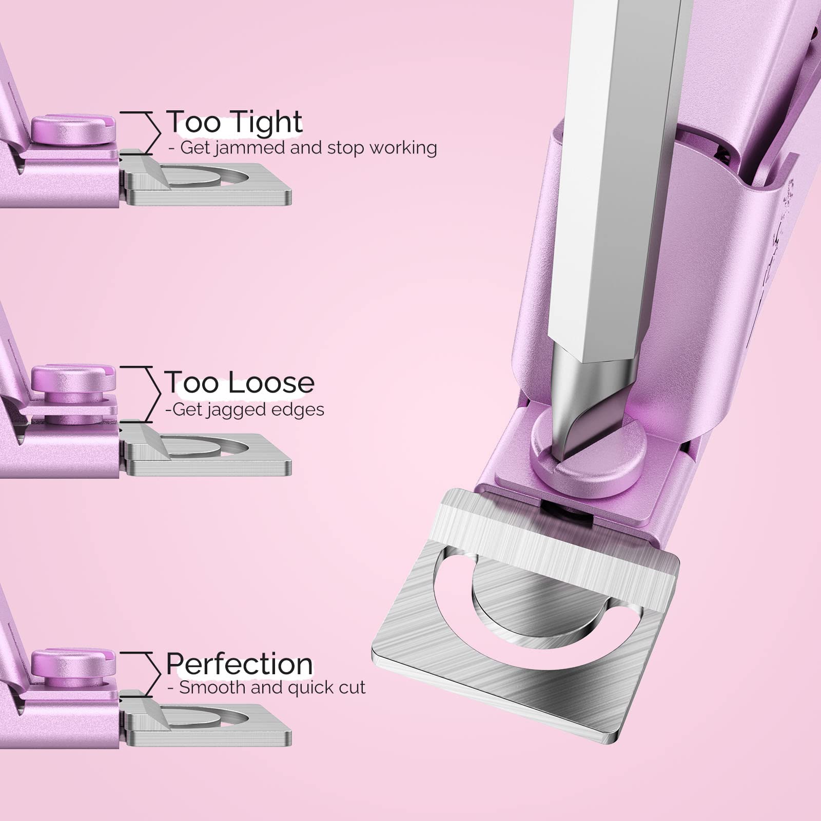 Acrylic Nail Clipper 4 in 1 Kit Pink - 图片5