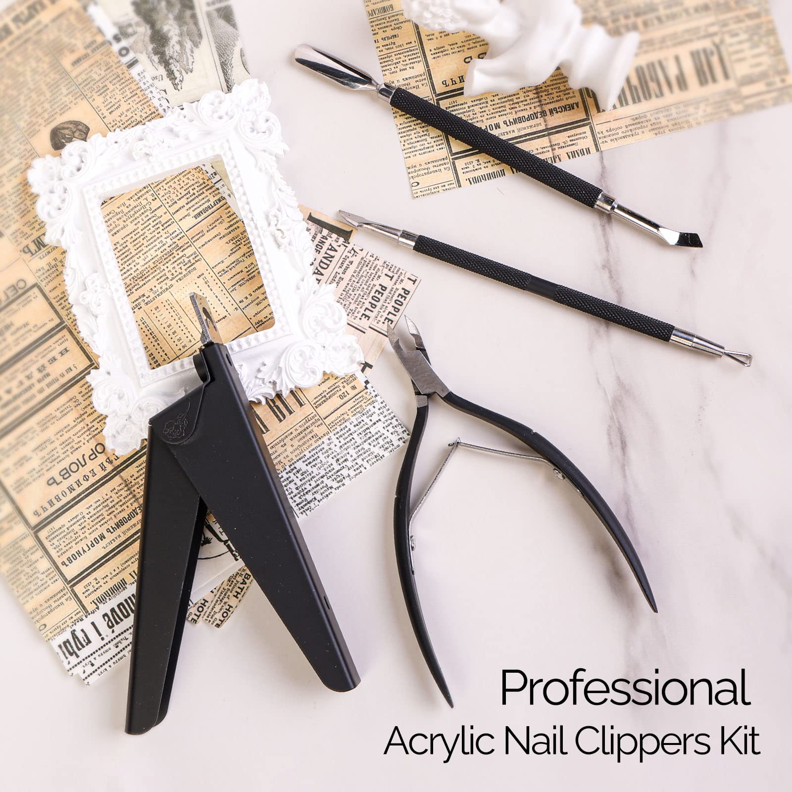 Acrylic Nail Clippers 4 in 1 Kit-Black - Image4