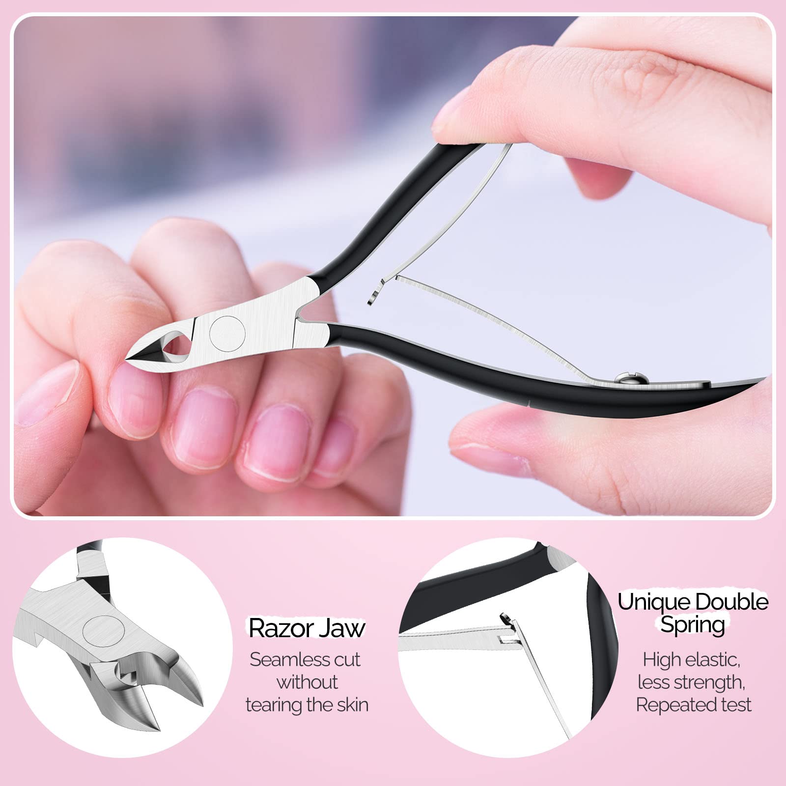 Acrylic Nail Clippers 4 in 1 Kit-Black - Image8