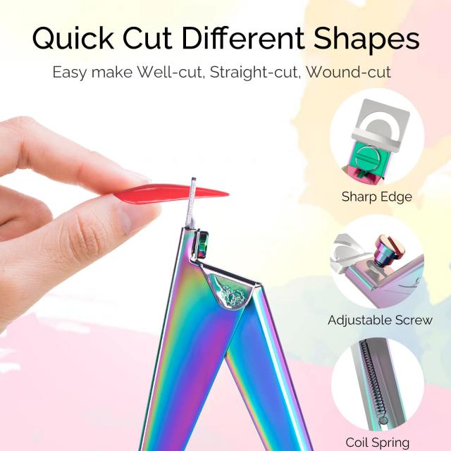 Acrylic Nail Clippers 4 in 1 Kit-Rainbow