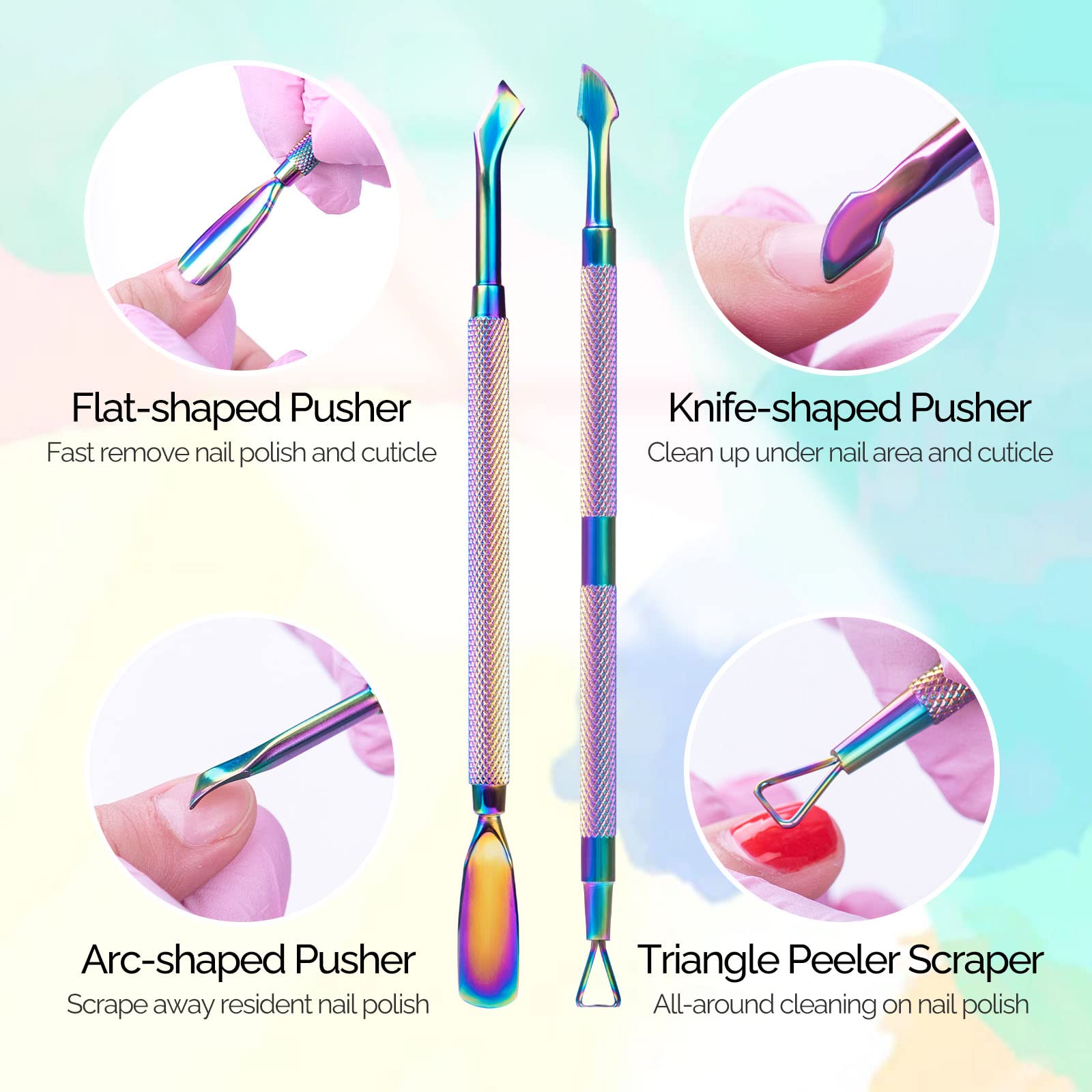 Acrylic Nail Clippers 4 in 1 Kit-Rainbow - 图片7