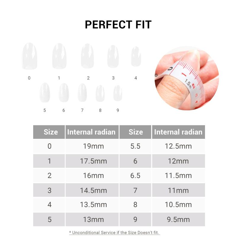 Acrylic Press On Nails - Short Almond Shape Classic White