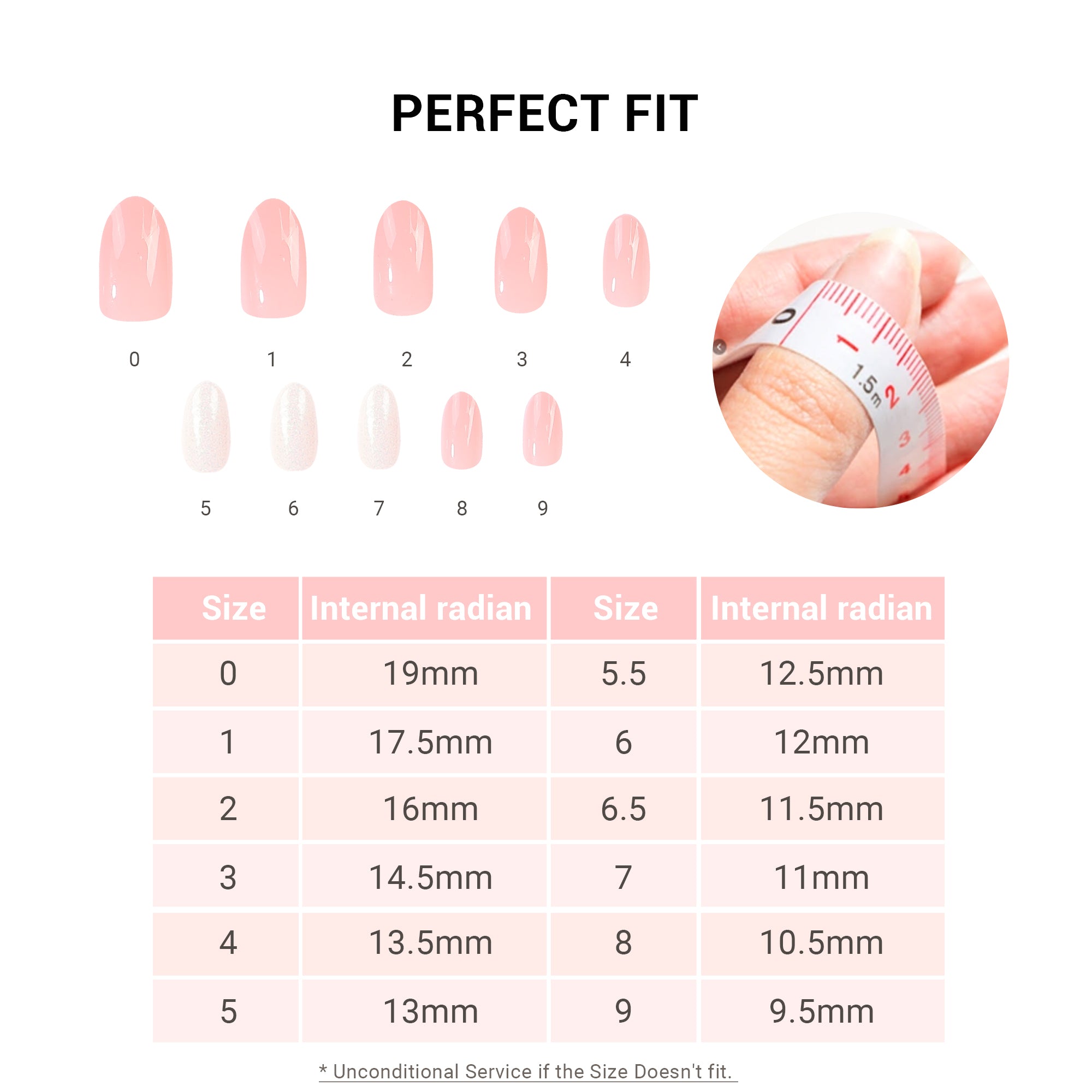 Acrylic Press On Nails - Short Almond Shape Fantasy Pink - 图片3