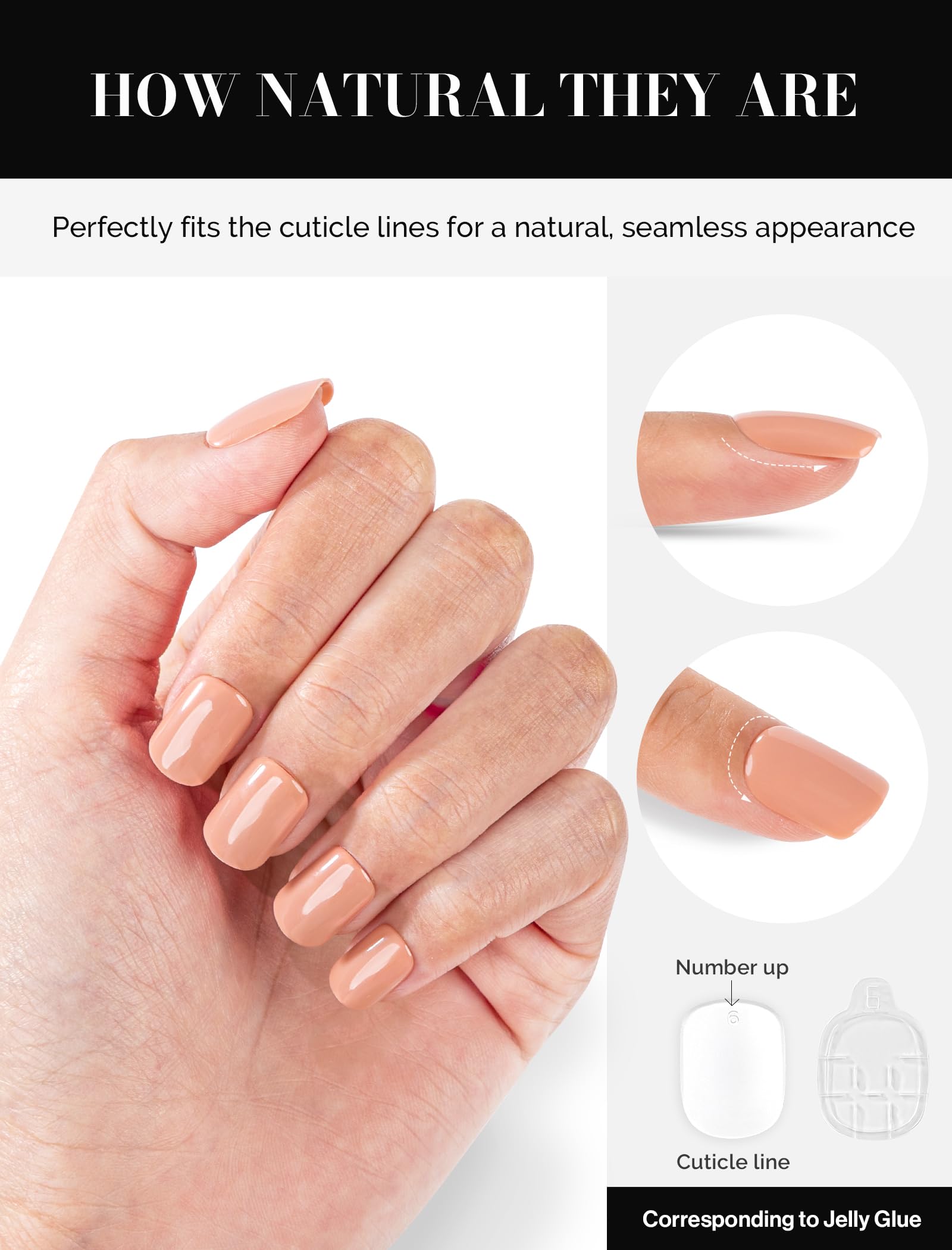 Acrylic Press On Nails - Short Square Nude Pink (US ONLY) - 图片5