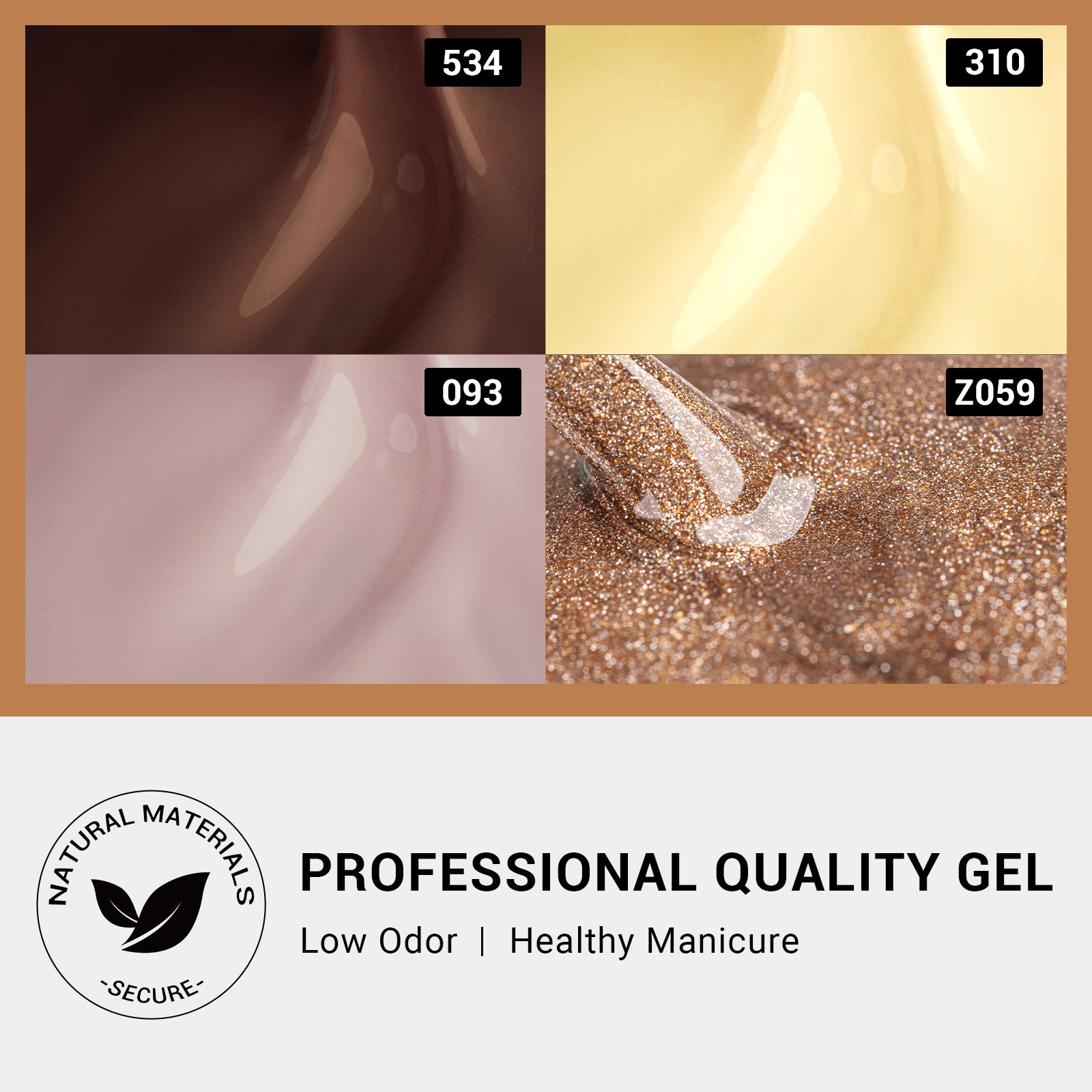 African Grassland 15ml TPO-Free Thick Gel Nail Polish - 4Pcs - 图片2