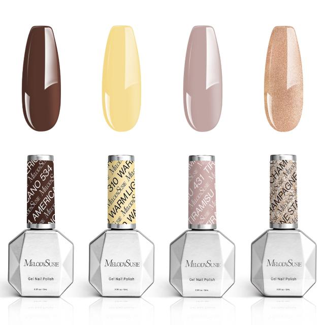 African Grassland 15ml TPO-Free Thick Gel Nail Polish - 4Pcs