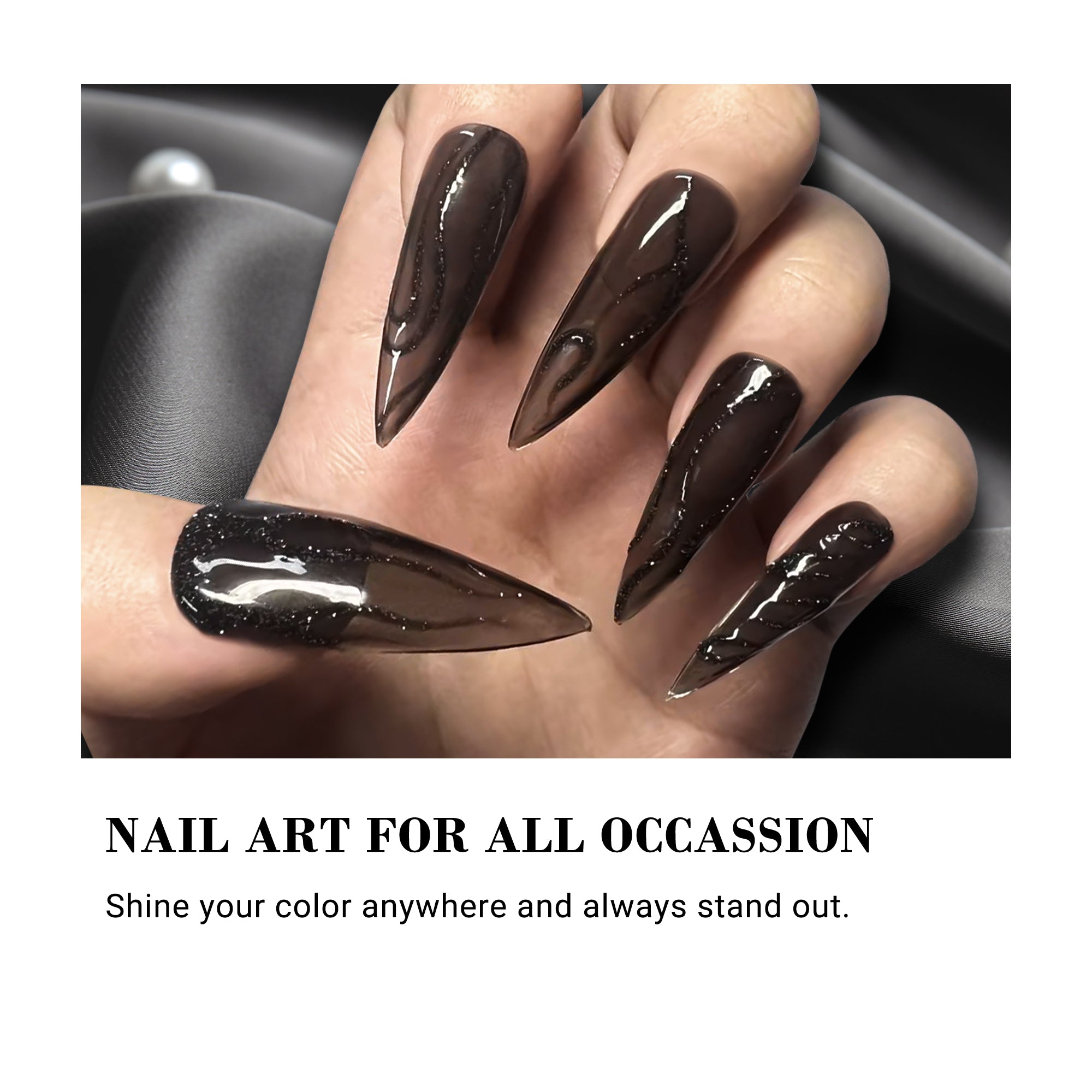 NJ-1 After Party Black - TPO-Free Thick Gel Nail Polish(15ml) - 图片3